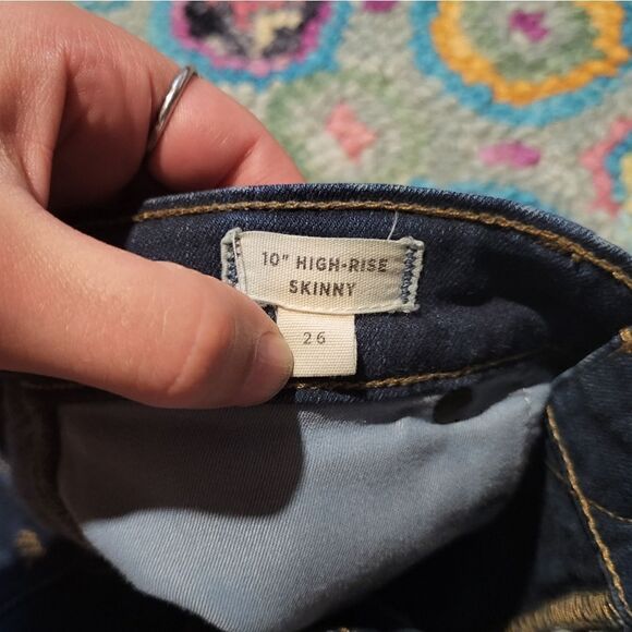 Madewell 10" High Rise Skinny Jeans Hayes Wash Blue Women's 26 - Picture 6 of 9